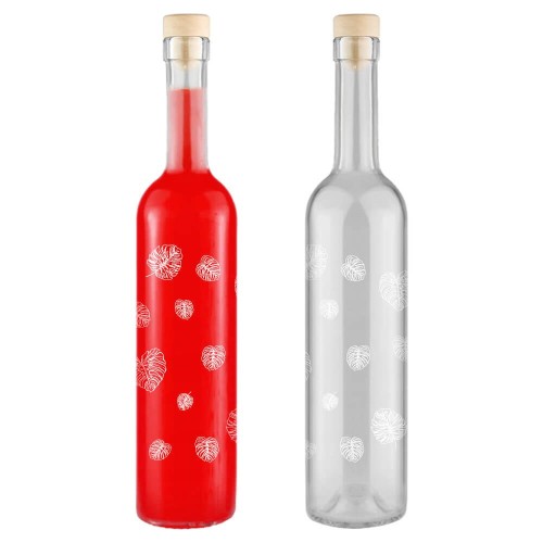 Butelki Futura z nadrukiem liście Bimberek