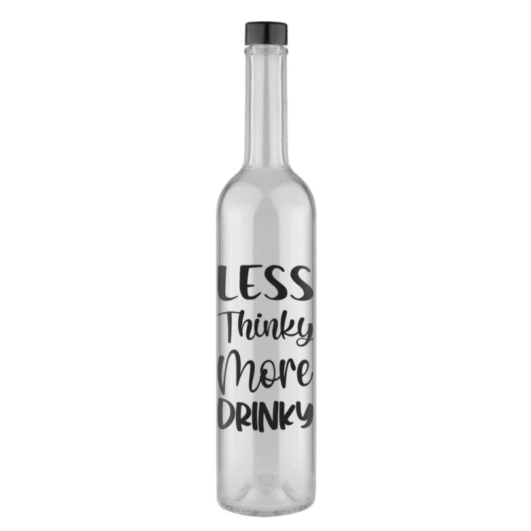 Butelka Futura GPI 500ml z napisem less thinky more drinky Bimberek sklep