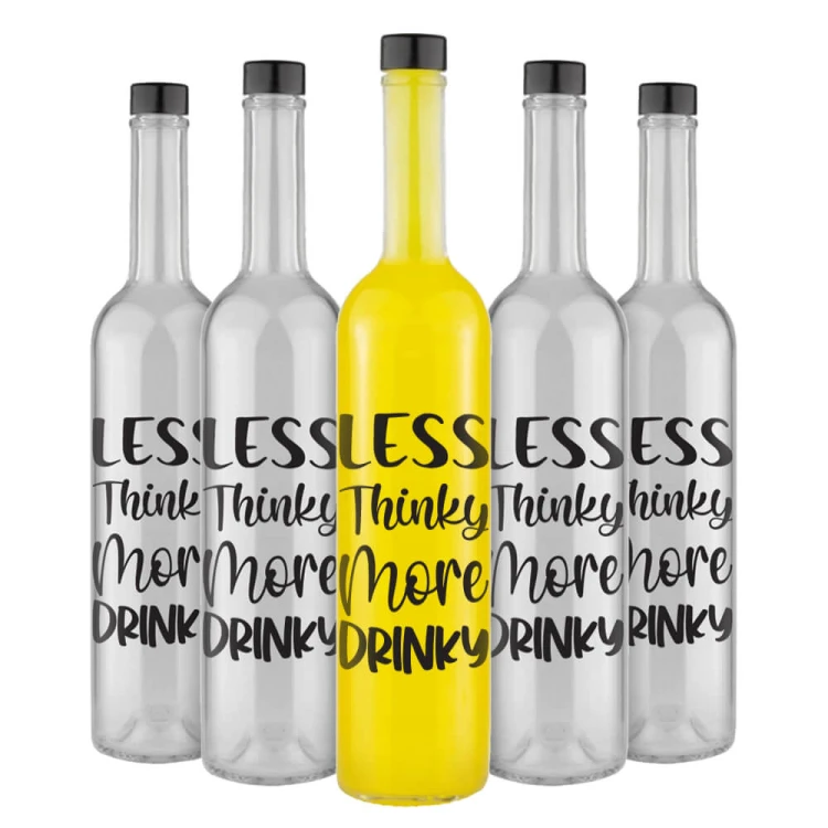 Butelka Futura GPI 500ml z napisem less thinky more drinky Bimberek hurt
