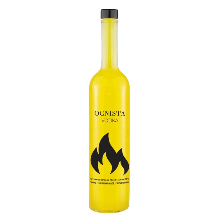 Ozdobna Butelka z nadrukiem Ognsta Vodka Bimberek