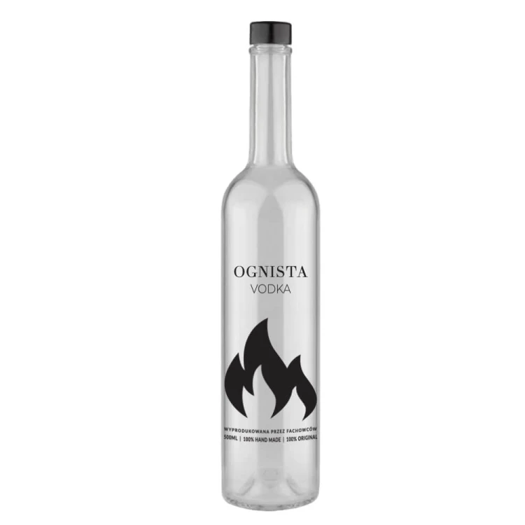 Butelka z nadrukiem Ognsta Vodka Bimberek
