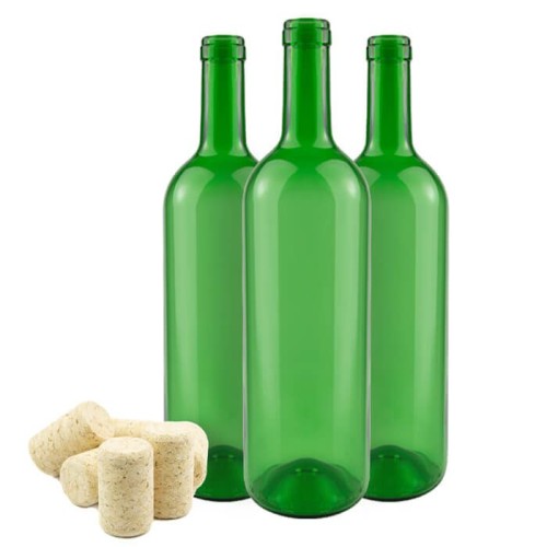 Butelka na wino zielona Bimberek hurt