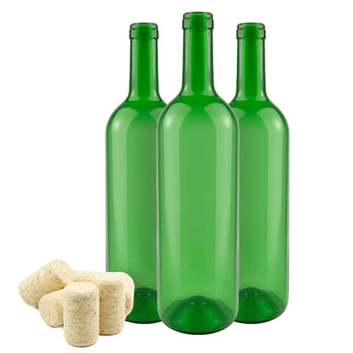 Butelka na wino zielona Bimberek hurt