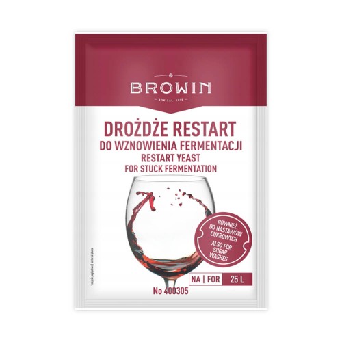 Drozdze do wznowienia fermentacji Restart Browin Bimberek