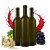 Butelka na wino oliwkowa bordeaux bimberek zestaw