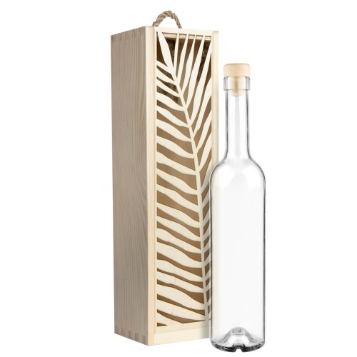 azurowa lisc Drewniana skrzynka na wino, alkohol, Bimberek 3