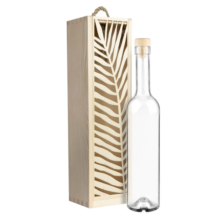 azurowa lisc Drewniana skrzynka na wino, alkohol, Bimberek 3