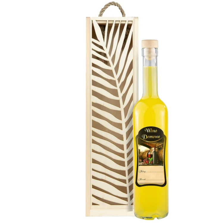 ażurowa Drewniana skrzynka na wino, alkohol, Bimberek 3