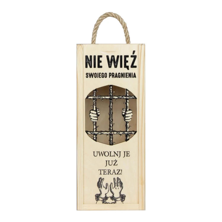 Azurowa Skrzynka na butelke Fala Bimberek Bimber wiezienie