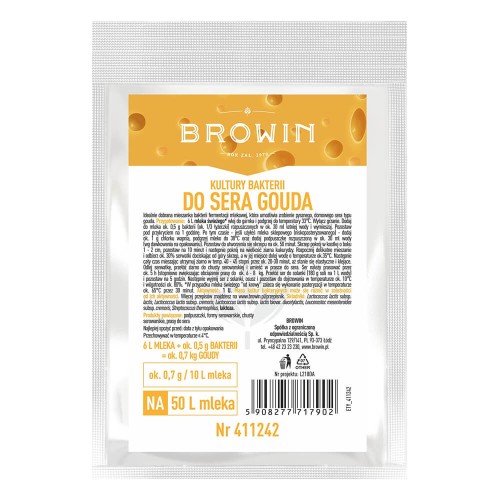 Lultury bakterii do sera gouda Bimberek