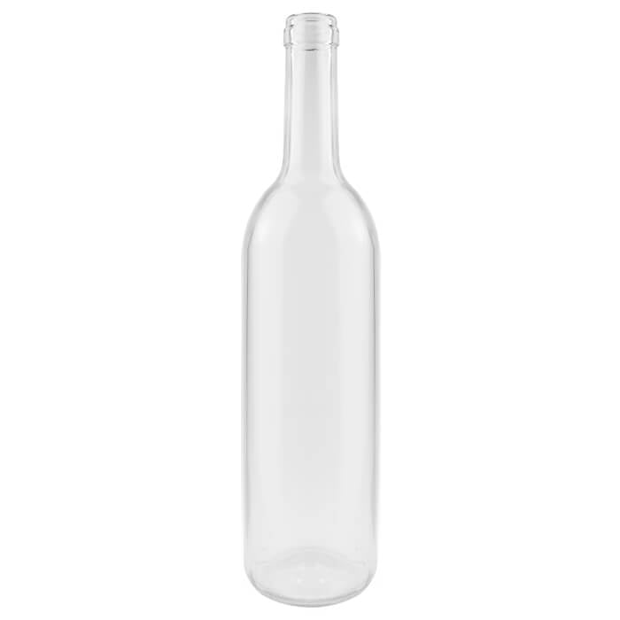 Butelka na wino bezbarwna biała Bimberek