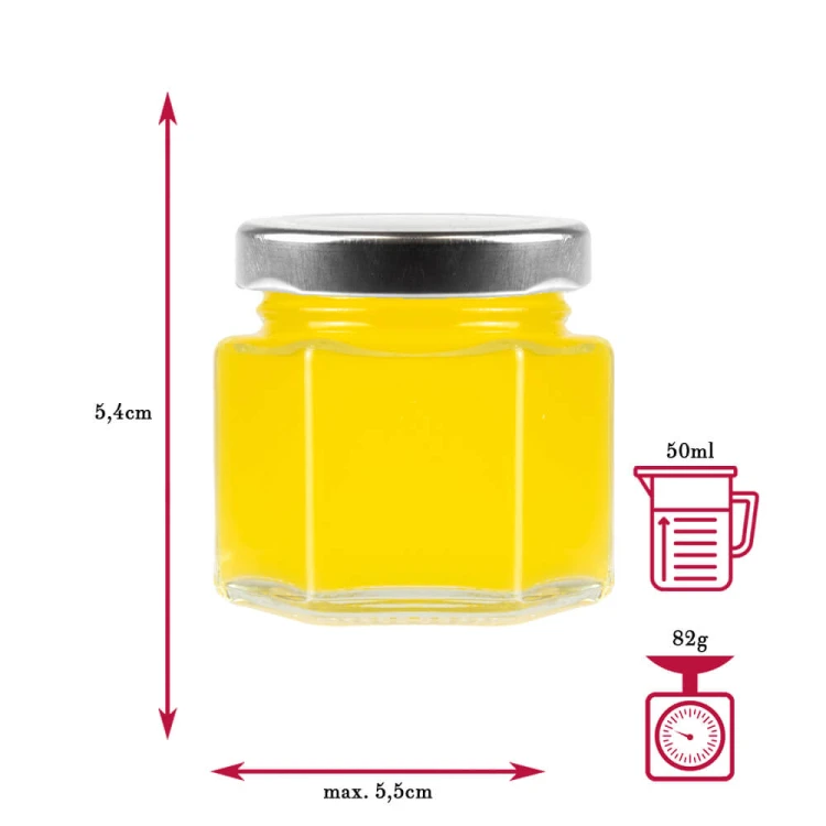 Słoik 6 katny wymiary Bimberek 50ml