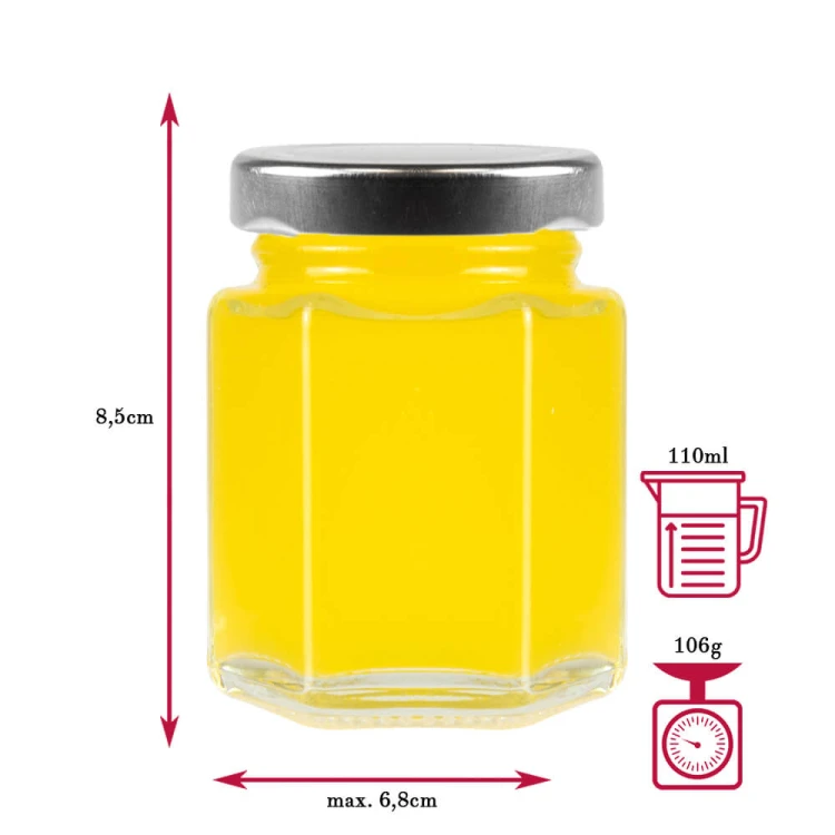 Słoik 6 katny wymiary Bimberek 110ml