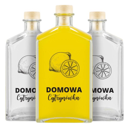 Butelka brandy z nadrukiem cytrynowka Bimberek