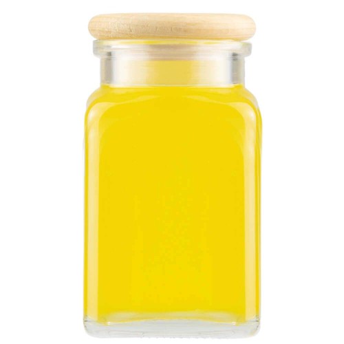 szklany słoiczek na przyprawy 150ml z drewnianą pokrywą Bimberek