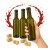 mala bytelka na wino 350ml, 375ml oliwkowa bimberek zestaw 10