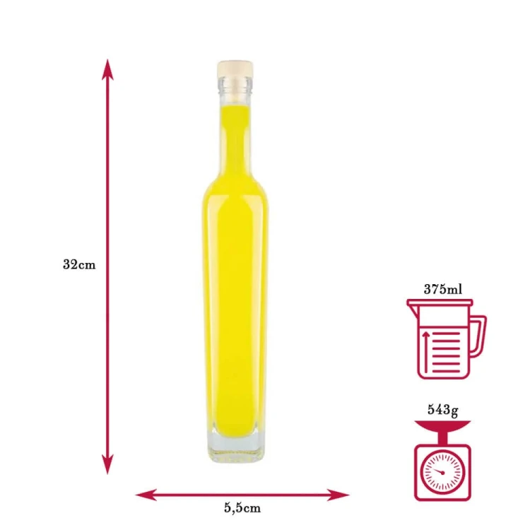 butelka Arianna 375ml bimberek grube dno wymiary