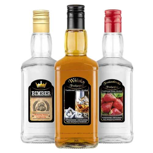 Butelka Daniels z etykieta Premium mini Bimberek