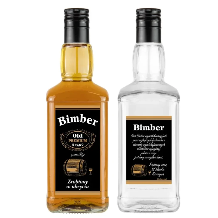Butelka Daniels z etykieta Bimberek 176