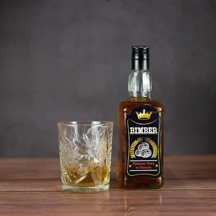 ozdobna szklana Butelka Daniels 500ml na wisky brandy burbon Bimberek