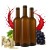 Butelka na wino brazowa bordeaux bimberek zestaw