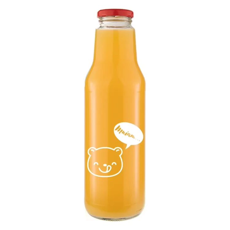 Butelka znnadrukiem na sok kubus bialym 750ml 10