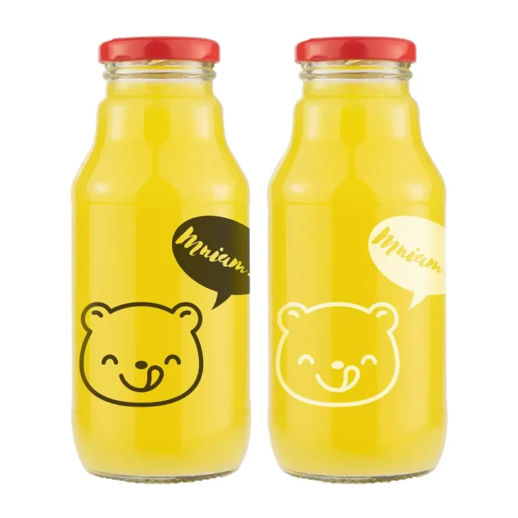 Butelka znnadrukiem na sok kubus bialym 330ml 3