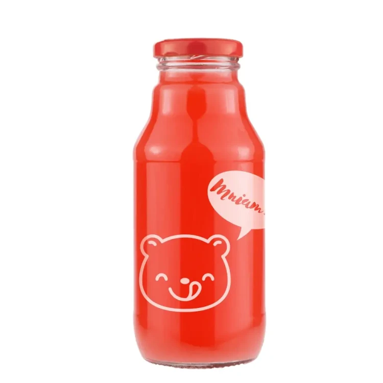 Butelka znnadrukiem na sok kubus bialym 4 330ml
