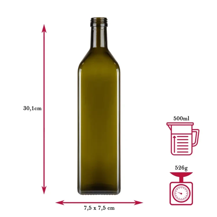 Butelka marasca 1L Bimberek wymiary