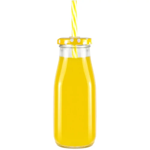 Butelka szklana z rurka na drinki bimberek