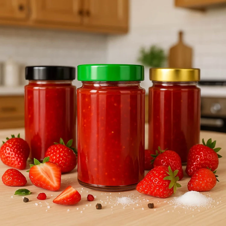 Sloik na przetwory Aria 245ml bimberek dzem truskawkowy