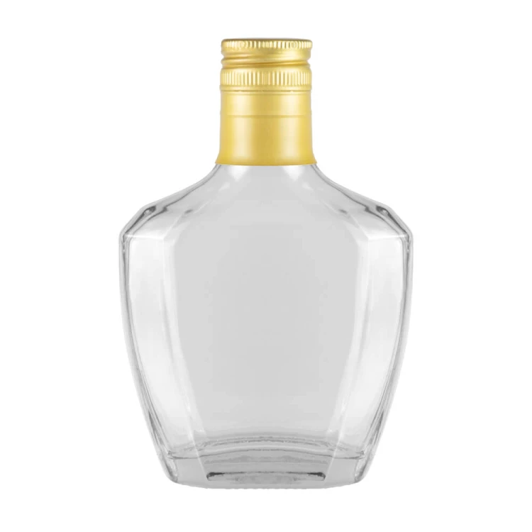 Butelka Pasjo 200ml bimberek zakretka dluga zlota