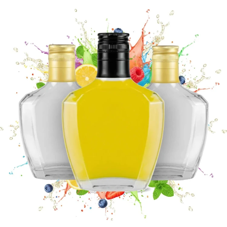 Butelki szklane ozdobne Pasjo 200ml bimberek komplet