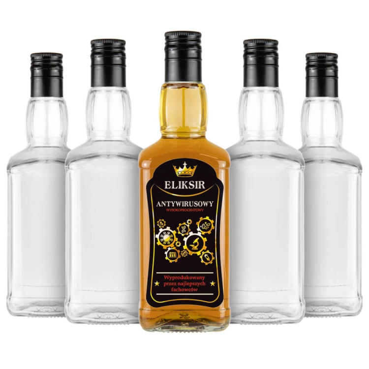 Butelka Daniels 500ml na wisky brandy burbon Bimberek z etykieta