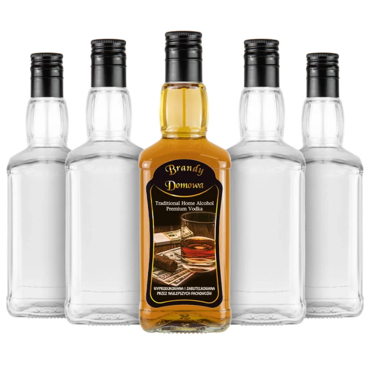 Butelka Daniels 500ml na wisky brandy burbon Bimberek etykiety