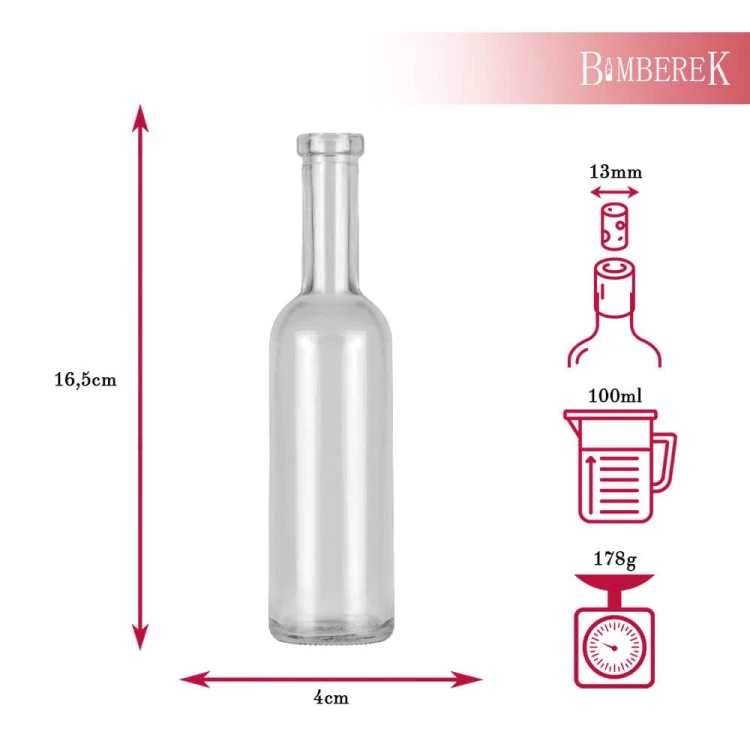 Butelka Futura 100ml Bimberek Wymiary