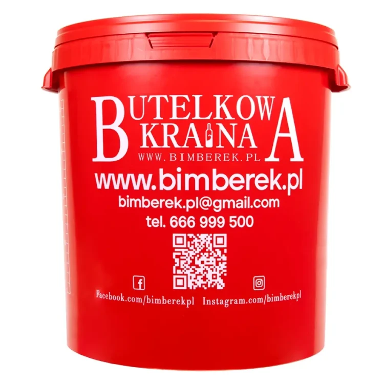 czerwone Wiadro fermentacyjne pojemnik 33L Bimberek