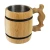 Drewniany stylowy kufel 500ml z uchem ozdobnym Bimberek