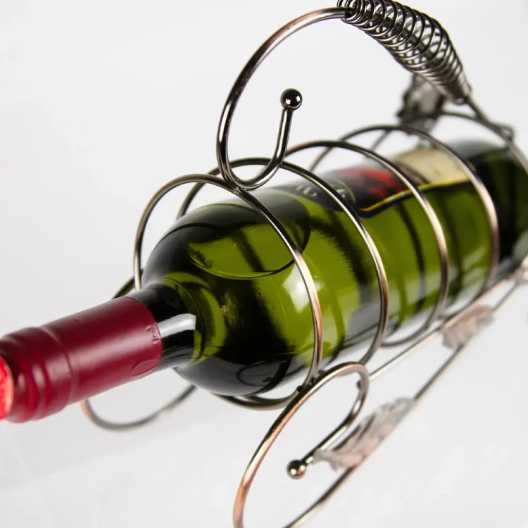 piekny Miedziany stojak na wino bimberek