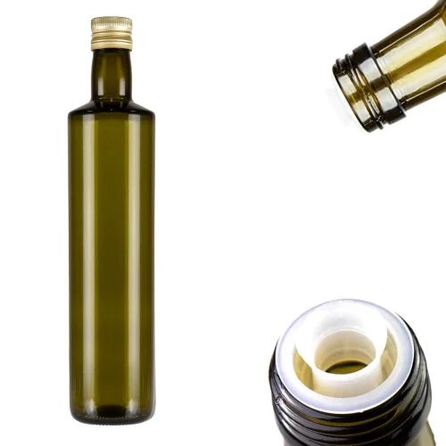 Butella Dorica na oliwe 750ml Bimberek zakretka niekapek zloty skle