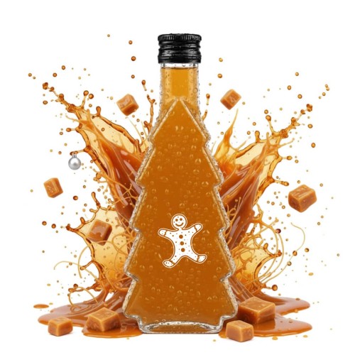 ozdoban szklana butelka swiateczna chopmik 500ml z nadrukiem bimberek