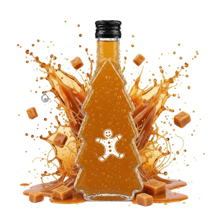 ozdoban szklana butelka swiateczna chopmik 500ml z nadrukiem bimberek