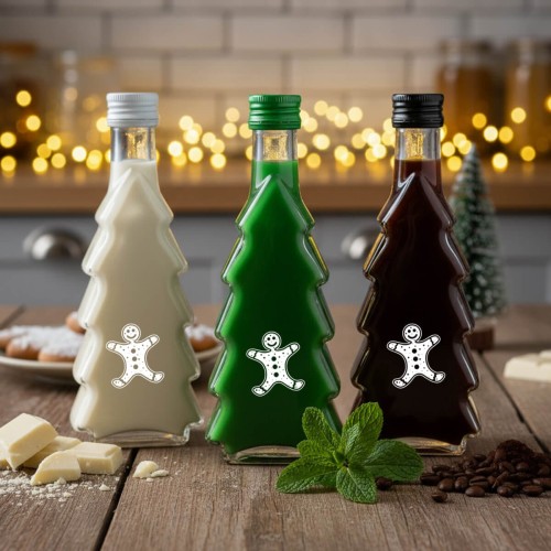 szklana butelka swiateczna chopmik 500ml z nadrukiem bimberek online