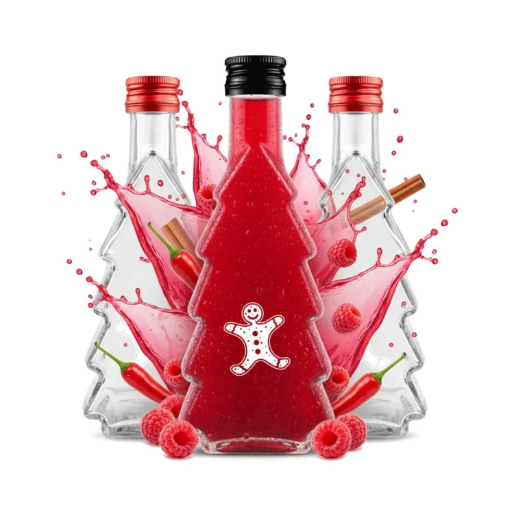 szklana butelka swiateczna chopmik 500ml z nadrukiem bimberek sklep