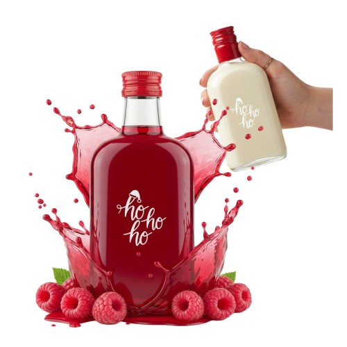 swiateczna butelka 200ml piersiowa z nadrukiem