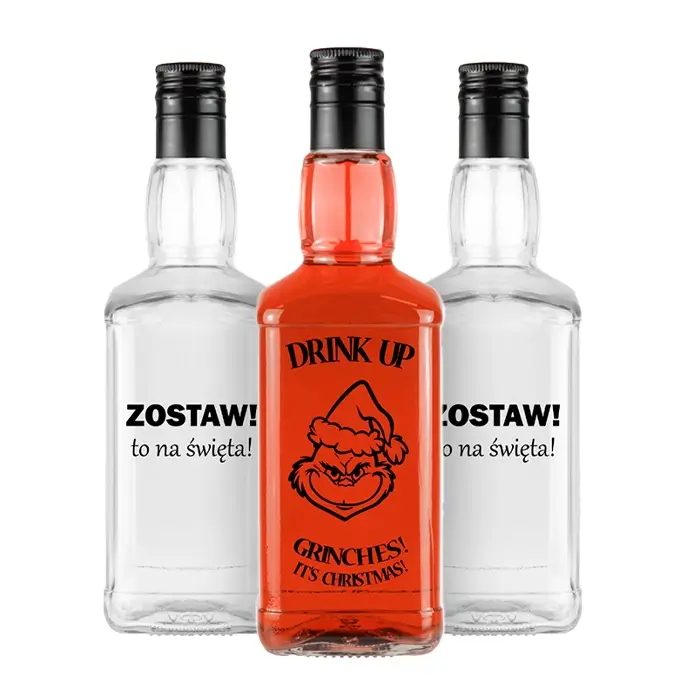 butelka na whisky daniels z nadrukiem swiateczna bimberek hurtownia online