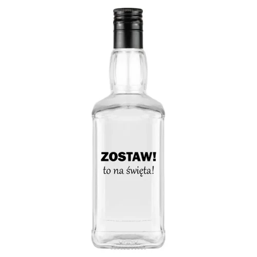 butelka na whisky daniels z nadrukiem zostaw to na swieta bimberek