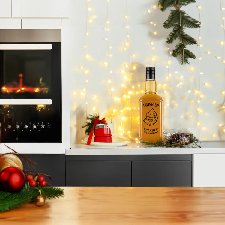 butelka na whisky daniels z nadrukiem swiateczna www.bimberek