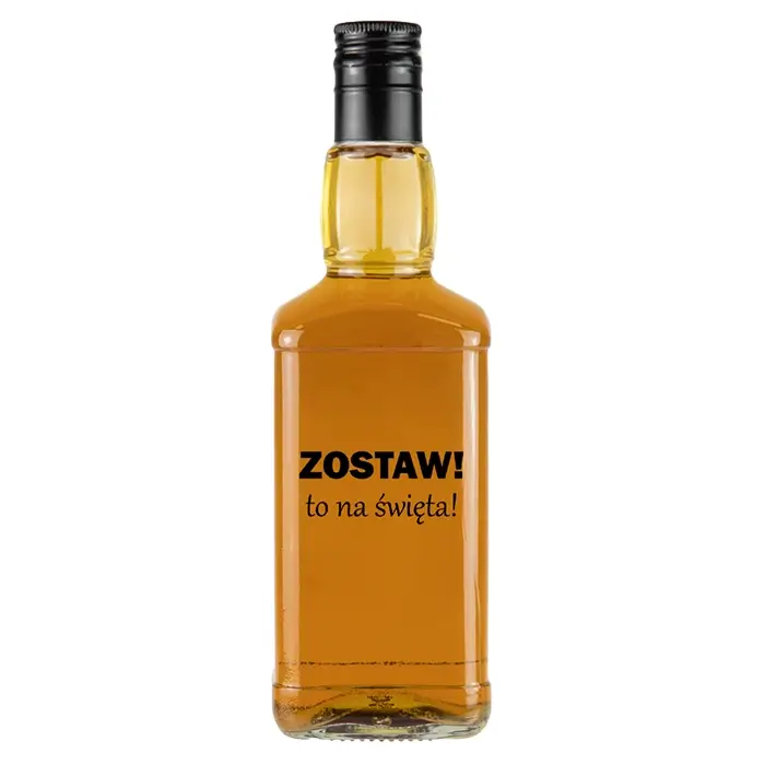 butelka whisky daniels z nadrukiem zostaw to na swieta bimberek