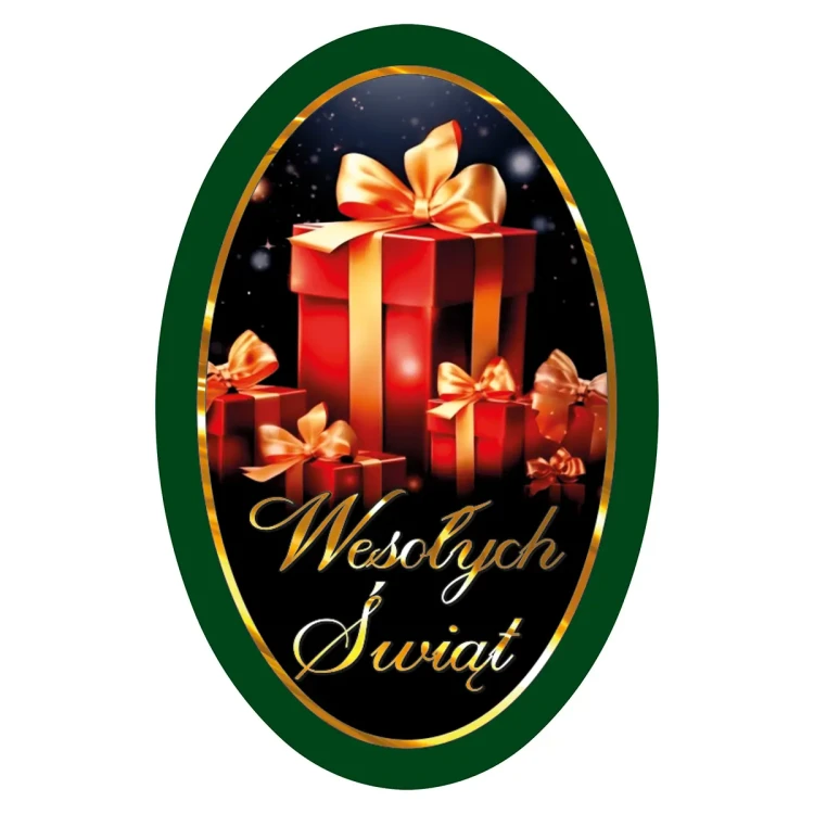 Etykiety elipsa swiateczne premium bimberek 4